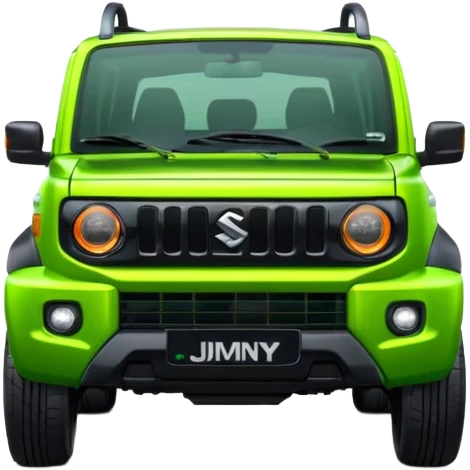 neong green suzuki jimny 2025 frontal angle emoji