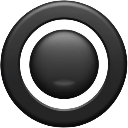 A black circle surrounded by a white circle surrounded by a white circle  emoji