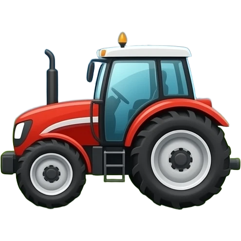 Космический фермер: Нарисуй в квадратной рамке спутник в космосе, который посылает луч прямо на трактор в поле. в квадратной рамке рамке emoji