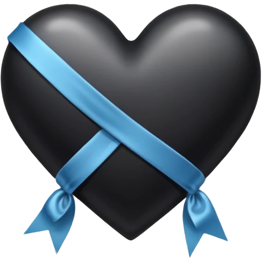 Emoji cuore nero con fiocco emoji