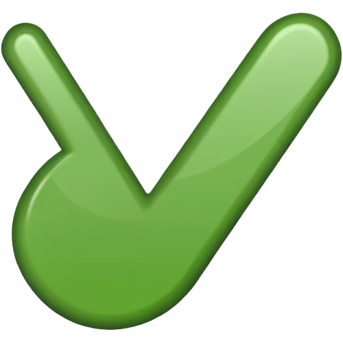 Green tick mark no background emoji