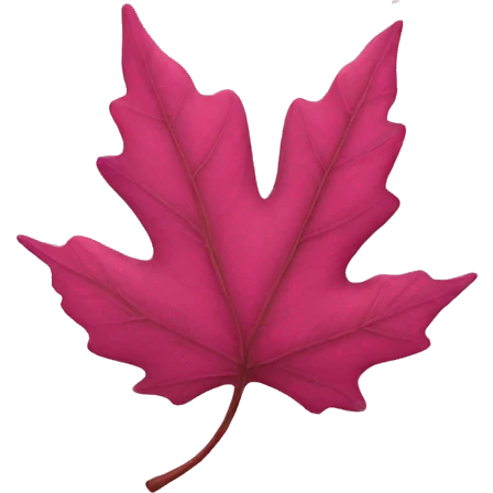 Pink Fall leaf  emoji