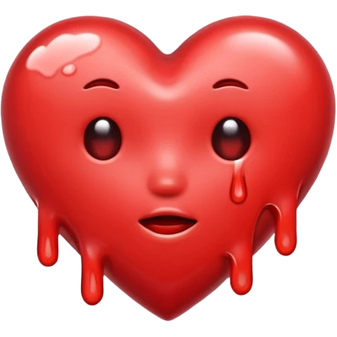 Create a heart like melting I didn't need any face on that heart   emoji