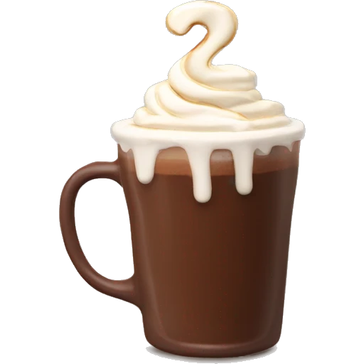 Hot chocolate with sign “Hot chocolate” emoji