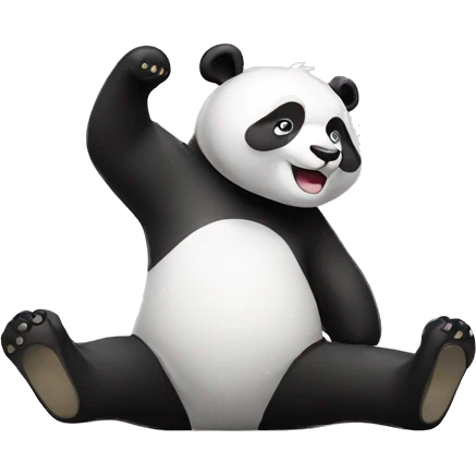 Panda stretching  emoji