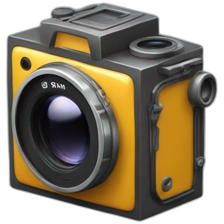 camera dans un cube emoji