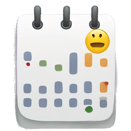 Minimalist calendar icon emoji