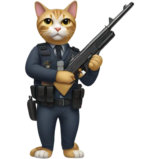 cat with a gun emoji
