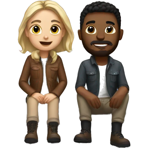 me and my boyfriend in mountain emoji