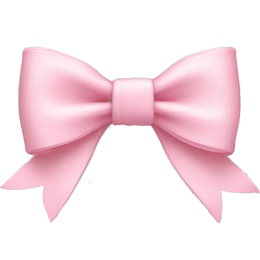 light pink bow on light pink bow emoji