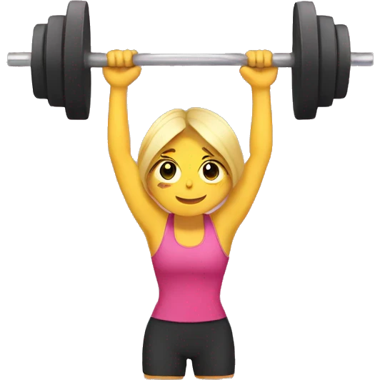 Chick lifting weights  emoji