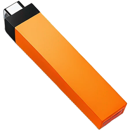 Orange colored juul pod emoji