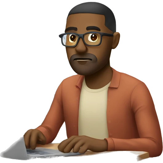 Working from home. Deep focus mode emoji
