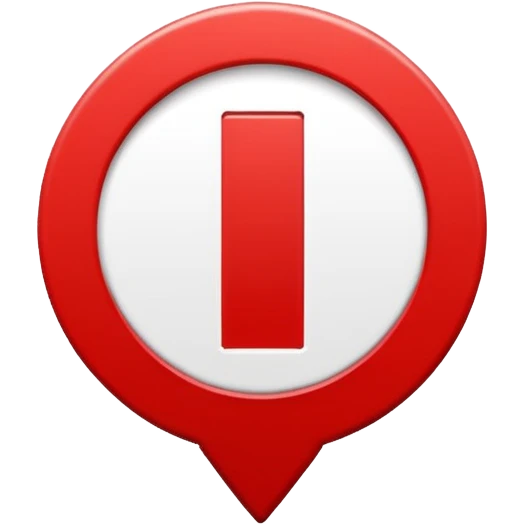 Red warning, attention alert, red circle or triangle with white exclamation mark, bold, high contrast, flat style. emoji