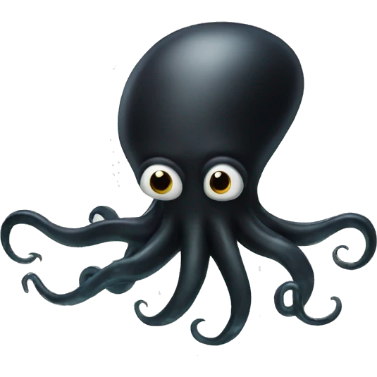 Black squid emoji