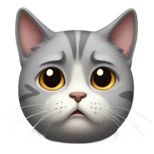 sad frowning cat emoji