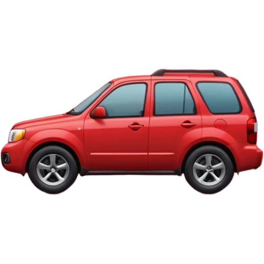 A **simple emoji-style icon** of a **red multipocket folder**, clean and minimal, with **layered inner tabs**, subtle shading, and a **small red Mazda Tribute car symbol** on the front.
 emoji