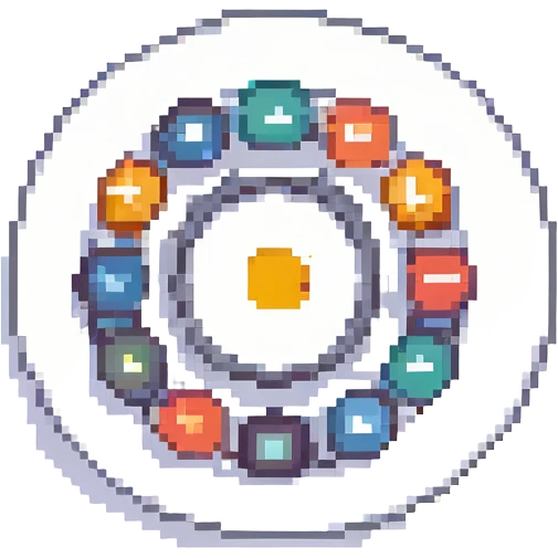 icon of a design system, icon style, flat colors, simple, minimalistic emoji