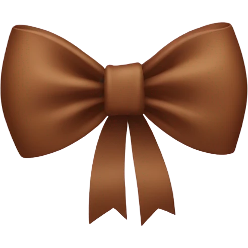 brown bow emoji