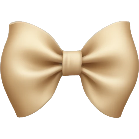 Beige bow emoji