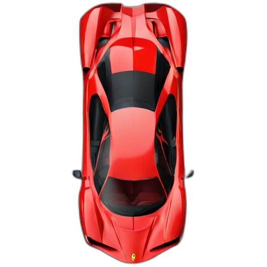 Hiperrealist-Ferrari SF90 in red emoji