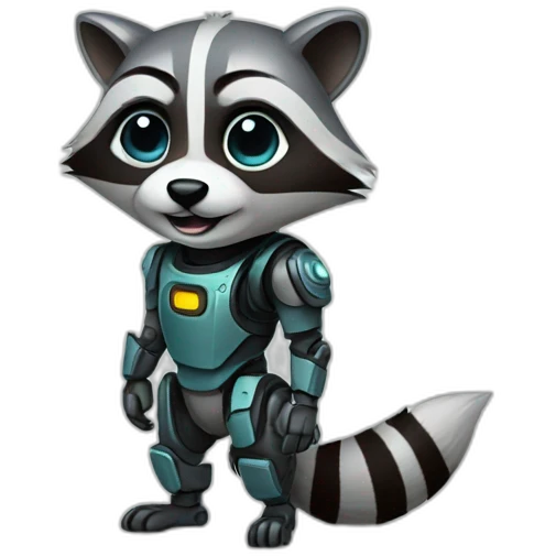 robot raccoon emoji