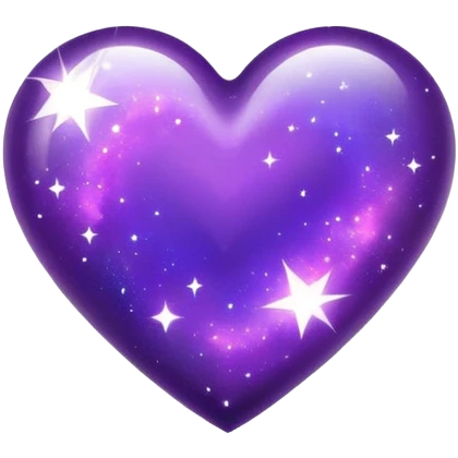 Purple heart with galaxy pattern for 'Euphoria' by BTS emoji