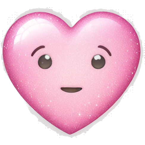 Light pink heart with sparkles on it  emoji
