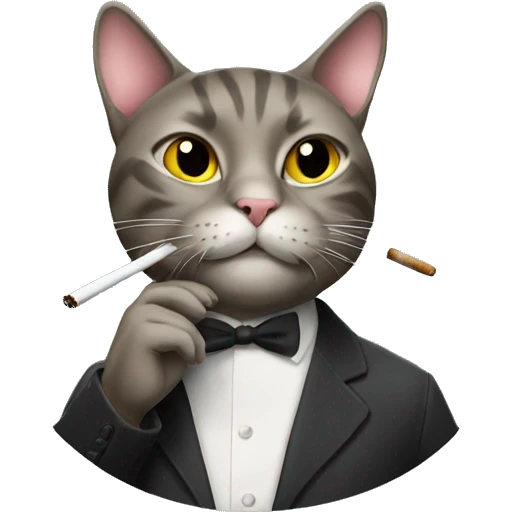 Cat smoking  emoji