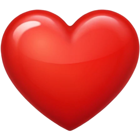 red heart emoji, glossy and vibrant emoji