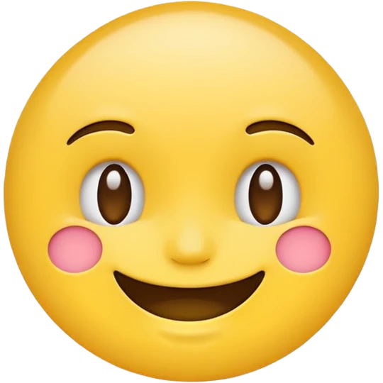Create a hand drawn flat Smile reaction emoji for a new social media app emoji