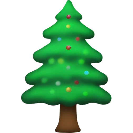 Fluffy Christmas tree pillow emoji