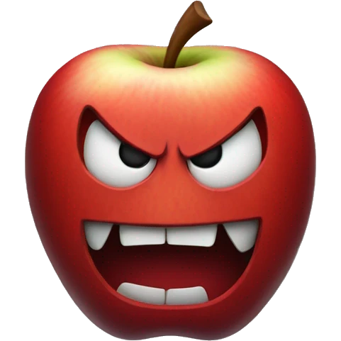 Evil Apple logo emoji