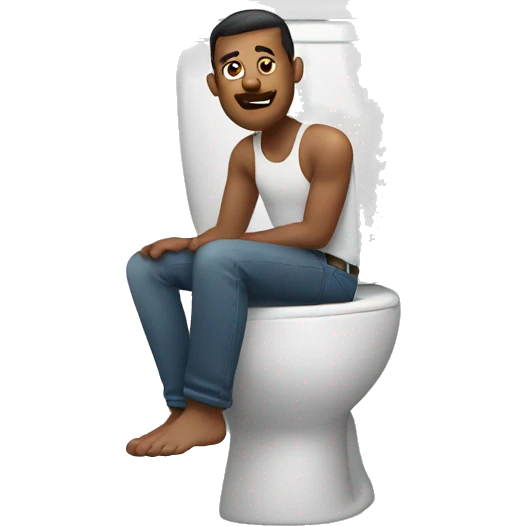 Man on toilet emoji