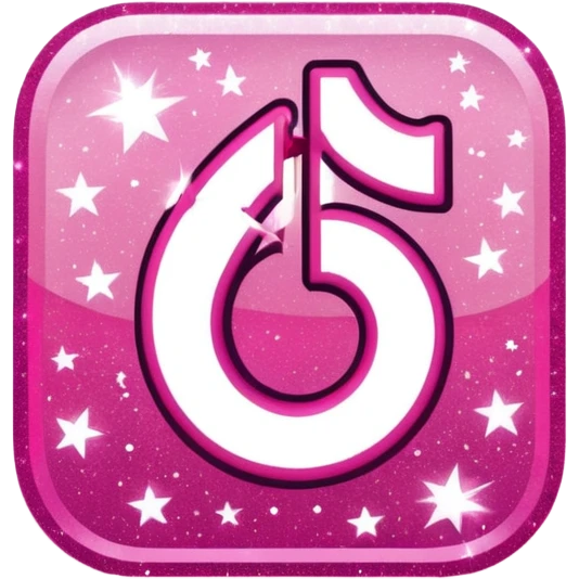 glitter pink logo TikTok emoji
