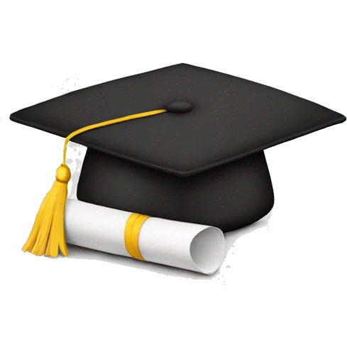 Hamburg with graduation hat emoji
