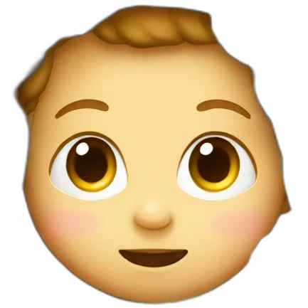 A baby’s giant face peeking over the side of a mountain emoji