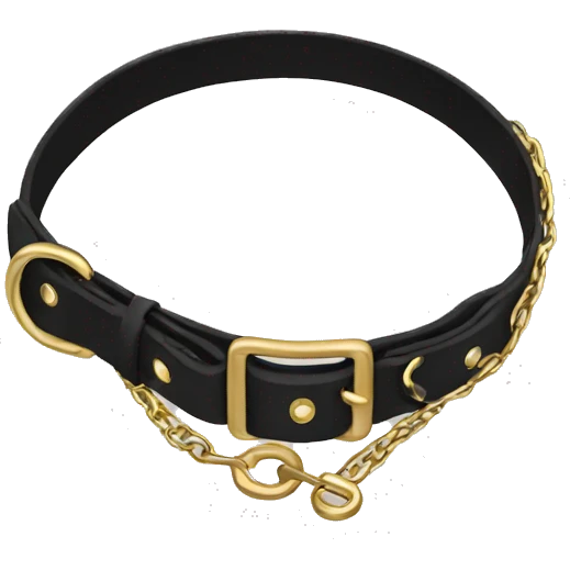 Dog collar with chain emoji