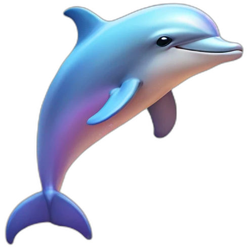 Pastel-gradient-colors-dolphin emoji