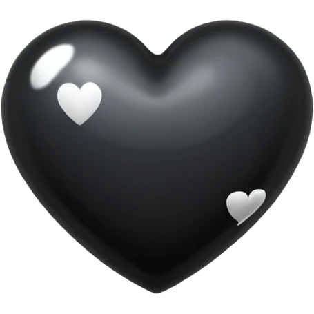 Black heart white spots emoji