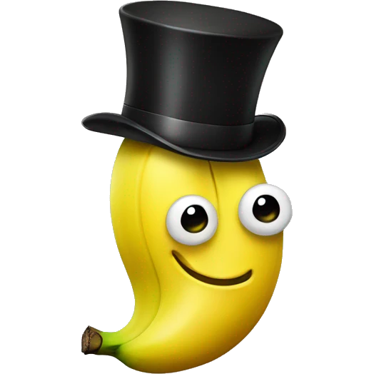 banana with a top hat emoji