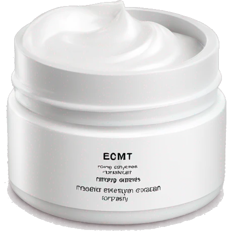 body moisturizer cream pot with label emoji