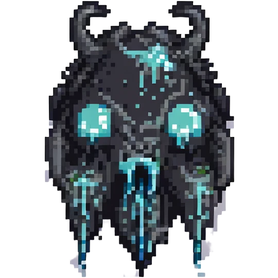 a dripping black slime monster emoji