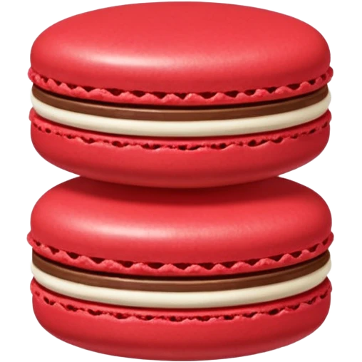 Le Durée Paris macaron red chocolate emoji
