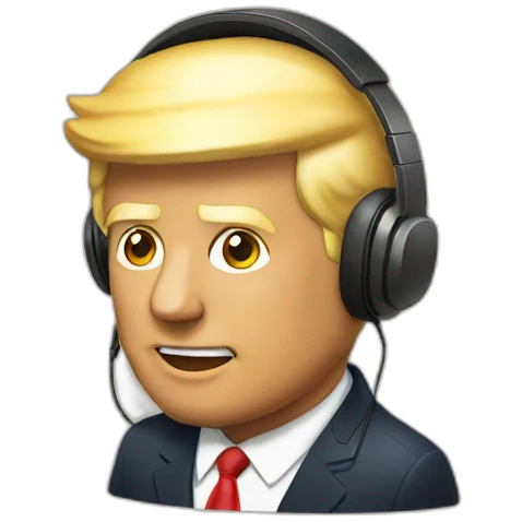 trump with a headset on emoji