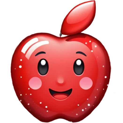 red glitter natal emoji
