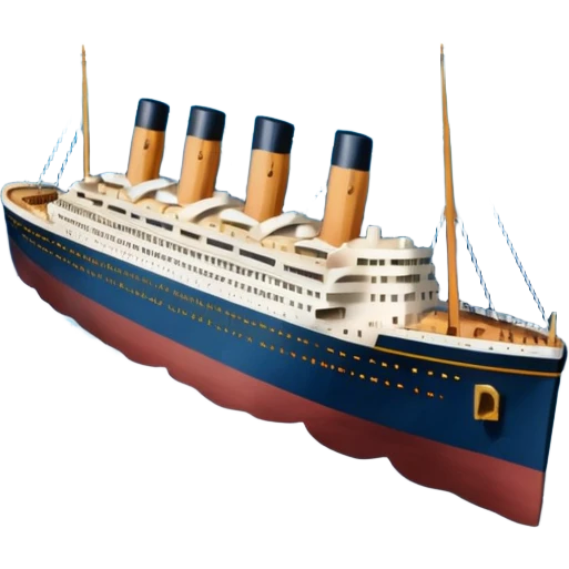 Make the Titanic sinking in the front In splits In the middle emoji