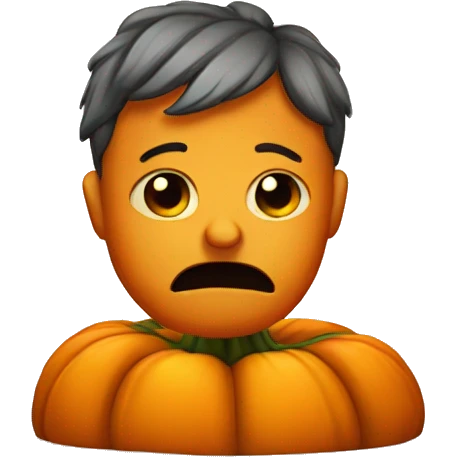 Sad punpkin emoji