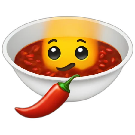 chili getting fried emoji