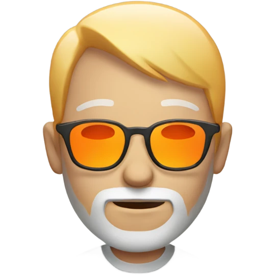 man with orange beard and short blond hair as he praying with orange glasses  emoji